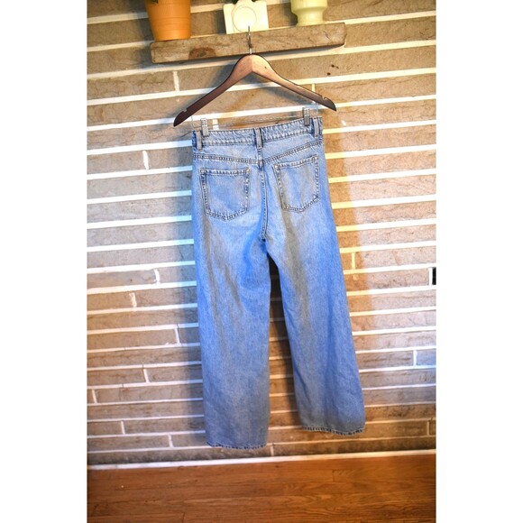 Garage Denim Jeans Womens 3 26 Wide Leg Baggy Light Wash Organic cotton soft - Picture 2 of 6